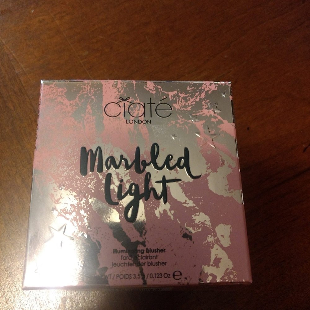 Coated marbled light blush
